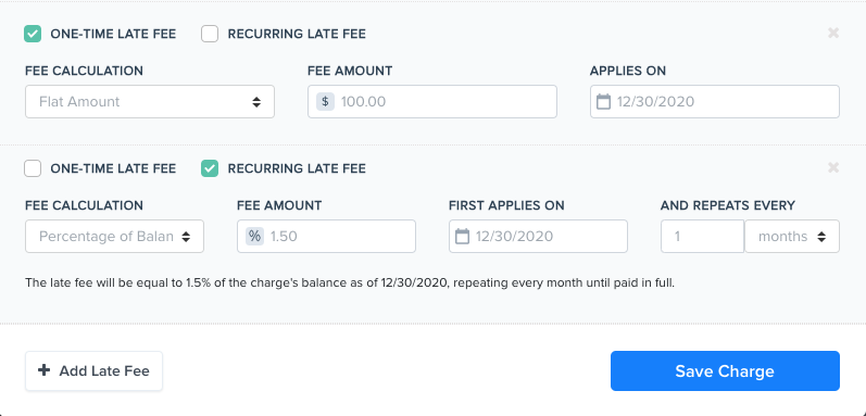 hoa accounting software updates late fees