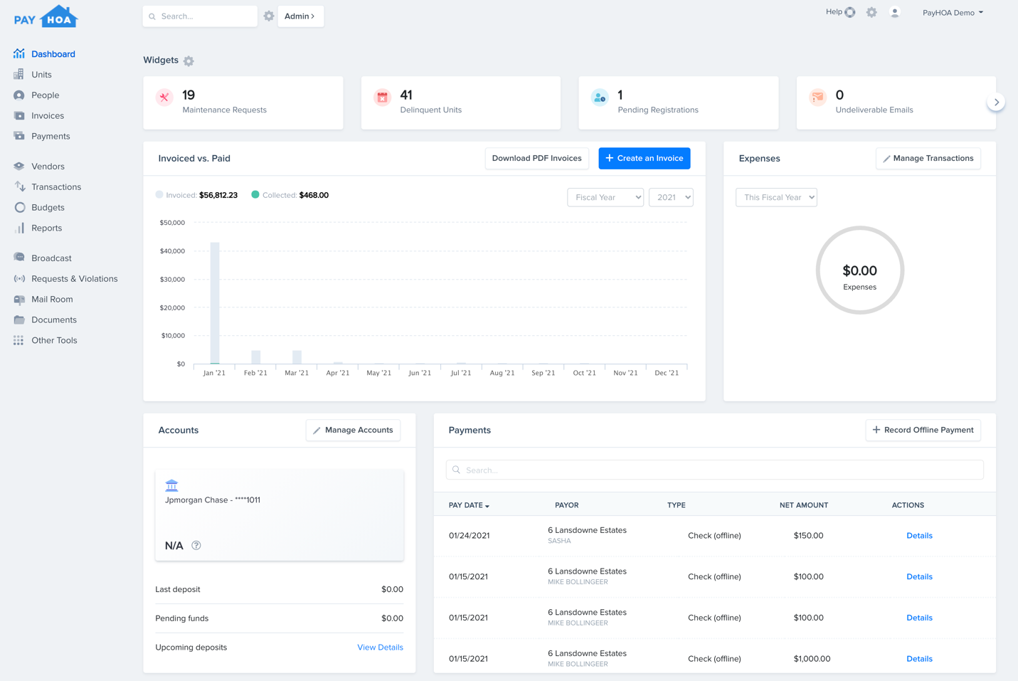 HOA accounting software has an intuitive navigation